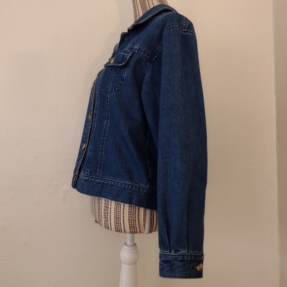 Talbots Vintage 100% Cotton Denim Jacket Size M - Picture 6 of 12